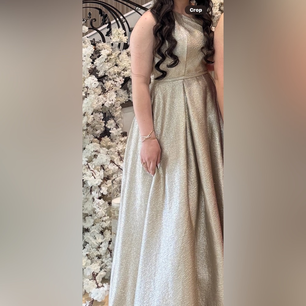 Mac Duggal Metallic Gold Maxi Skirt